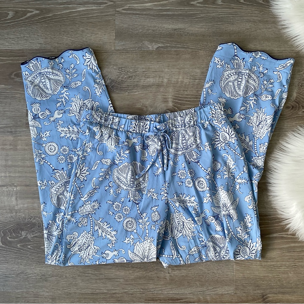 🩵💙 Roller Rabbit x Target Women's Floral Vines Long Sleeves & Pants PJ Set Blue - Picture 7 of 11